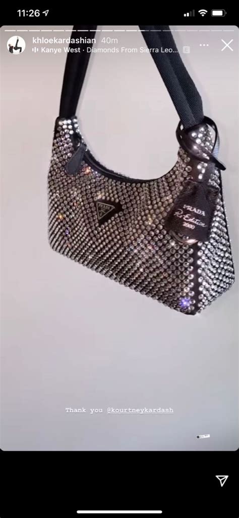 prada rhinestone purse|prada sparkly hand bag.